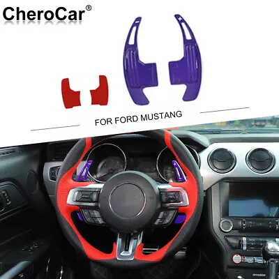 2pcs Purple Steering Wheel Shift Paddle Extended Shifter Trim For Mustang 2015+  • $21.49