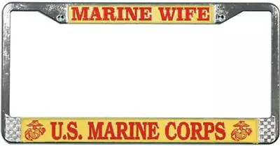 Marine Wife U.S. Marine Corps Chrome License Plate Frame Official Licensed • $22.95