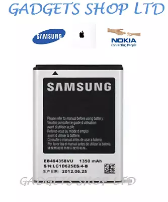 Genuine Samsung Galaxy Ace GT S5830i S5839i Battery EB494358VU • £9.99