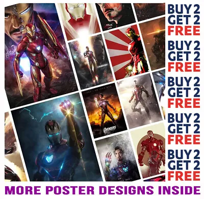 Iron Man Avengers Endgame Captain America Thor Hulk Poster Print A4 A3 Size  • £6.97