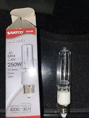 Satco S3109 120V 250-Watt T4.5 E11 Base Light Bulb Clear • $1