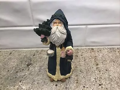 Collectible  SANTA  FIGURINE By Midwest Importers Carrying Tree • $10