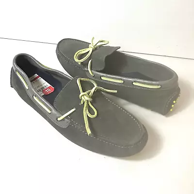 Cole Haan Air Gray/Green Suede Leather Moccasin Driving Casual Loafers Men's 10M • $43.99