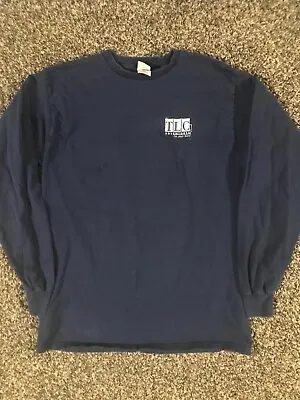 Fruit Of The Loom Heavy Cotton Vintage XL TLC Television Blue Long Sleeve Shirt • $4