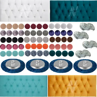 £4.99 • Buy Covered Hoop Back Buttons Upholstery Fabric Headboards Sofas Buttons 30L/18 Mm