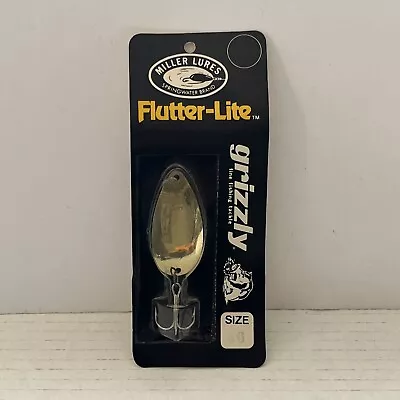 VTG Miller Lures Flutter-Lite 2  Size 66 Grizzly Fishing Lure Casting Bait New • $7.04