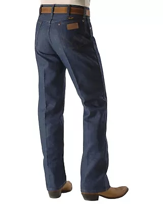 Wrangler Men's 13MWZ Dark Wash High Rise Rigid Cowboy Cut Straight Jeans Indigo • $31.45