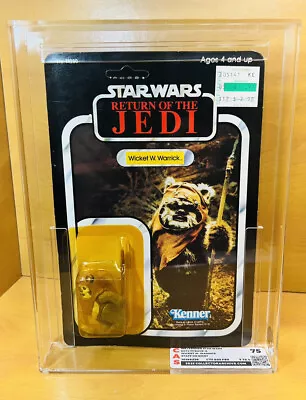 $365 • Buy ❗️1983_Star~Wars___CAS~Graded___Wicket___Carded~77backA__EWOK___wCOA___AFA
