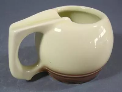 Vintage/retro Deco 50s Ceramic Shaving Mug-brwn/cream Australian Pottery CR Hose • $23.95