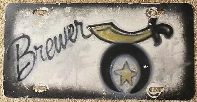 Brewer Vintage Booster License Plate Airbrushed Masonic Mason  • $14.99