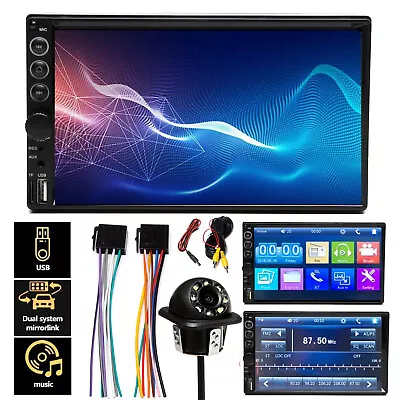 7  Double 2Din Touch Car MP5 Player Bluetooth Stereo Mirror For GPS Nav FM Radio • $50.40