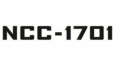 $3.49 • Buy Star Trek NCC-1701 Sticker / Vinyl Decal - Choose Size & Color - Free Ship