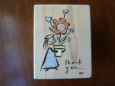 Rubber Stamp By All Night Media Michel & Co. 958E Thank You Girl Mother's Day • $8.99