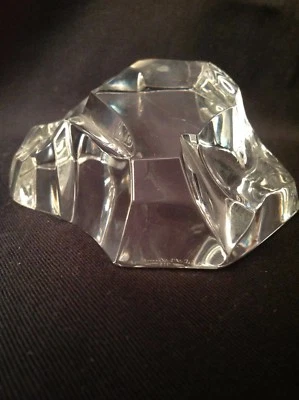 $20 • Buy Val St. Lambert Paperweight  ROCK . Clear Iceberg.