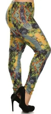 Warm Fleece Abstract Print Leggings • $10.99