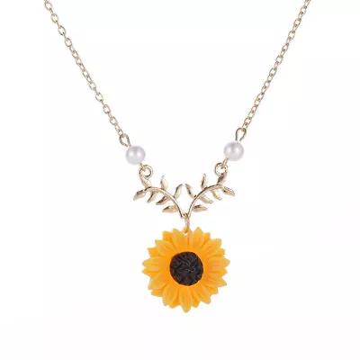 Unisex You Are My Sunshine Sunflower Pendant Chain Necklace Jewelry Gifts  • £2.99