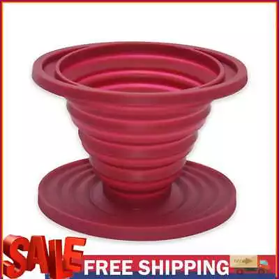 Collapsible Silicone Coffee Dripper Filter Reusable Cone Drip Cup Foldable • £7
