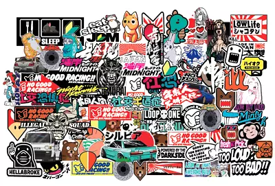 100PCS JDM Stickers Pack Car Motorcycle Racing Motocross Helmet Vinyl Decals Lot • $19.99