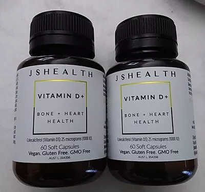 JS HEALTH VIT D *2 X 60C Jar Bundle *(120 Soft Capsules) • $59.99