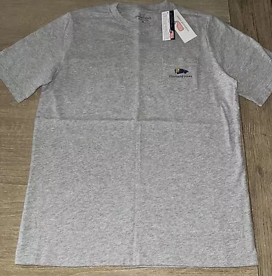 NWT Vineyard Vines SS Police Car Whale Pkt T Grey Heather Boys’ M 12-14 NEW NICE • $19.99