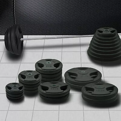 $58.46 • Buy Standard Rubber Coated Weight Plate -1.25kg - 25kg Weight Set - Commercial Grade