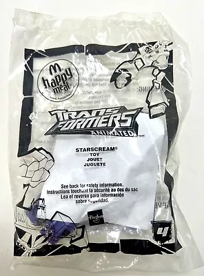 Vintage 2008 McDonalds Happy Meal Toy Transformers Starscream Mini Figure Sealed • $12.50