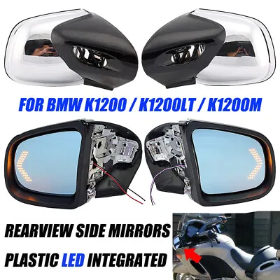 LED Integrated Rearview Side Mirror Motorcycle For BMW K1200 LT 1200 1999-2008 • $141.53
