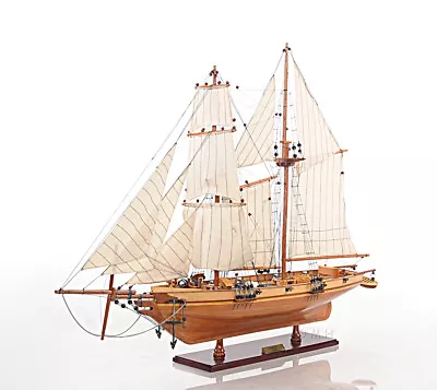 Harvey 1847 Baltimore Clipper Wood Model Tall Ship 35  Privateer Built Sailboat • $454.76