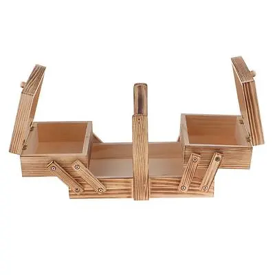 Wooden Storage Cantilever Case Sewing Box For Jewelry Pendents Ring • £16.32
