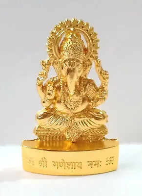 Ganesh Idol Ganpati Murti Statue Om Lord Hindu God Mixed Metal 6.5 Cm Height • $9.66
