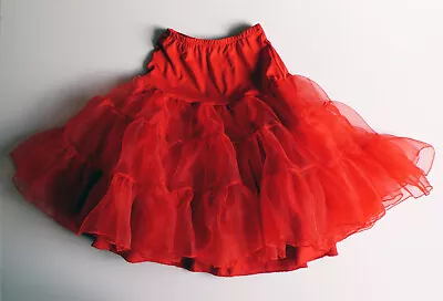 Red Petticoat – Only Worn Once – Medium – Retro Mesh Underskirt 50s Vintage • £7.99