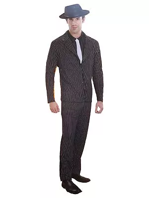 Men's Pin Striped Gangster Suit Costume Jacket Pants Dickie • $26.99