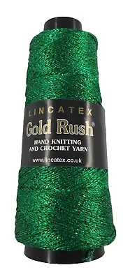 £3.25 • Buy Glitter Lurex Thread Metallic Lincatex Gold Rush 100 Metre 25g Cone 