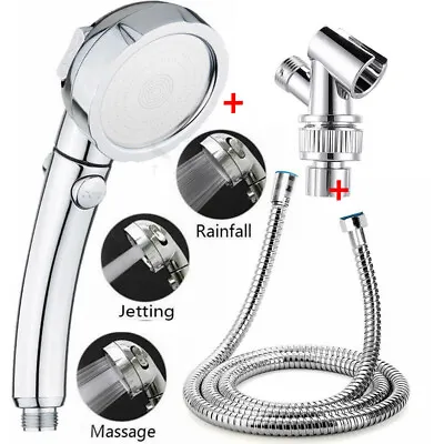 $17.99 • Buy 3 In 1 High Pressure Showerhead Handheld Shower Head COMPLETE SHOWER SET W/ Hose