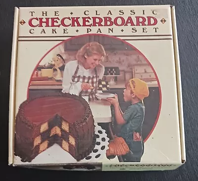 The Classic Checkerboard Cake Pan Set Vintage • $0.99