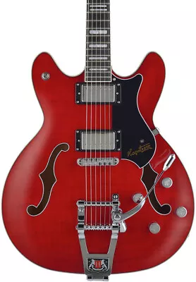 Hagstrom Tremar Viking Deluxe Semi-Hollow Guitar Transparent Wild Cherry • $749.99