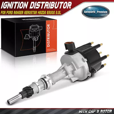 Ignition Distributor W/ Cap & Rotor For Ford Ranger Aerostar Mazda B3000 V6 3.0L • $69.99