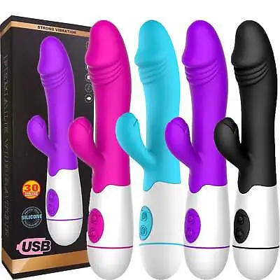 30 Speed G Spot Rabbit Vibrator Dildo Vaginal Clitoral Stimulator Female Sex Toy • $21.95