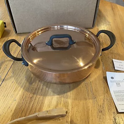 Mauviel M'150C2 1.5mm Copper Cocotte With Lid & Cast Iron Handles • $218.99