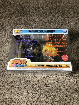 $500 • Buy Funko POP! Naruto Shippuden Sasuke Vs. Naruto #732 GameStop DOUBLE AUTOGRAPHED