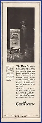 Vintage 1920 THE CHENEY Talking Machine Phonograph Ephemera 1920's Print Ad • $9.71