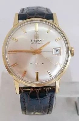 Solid 18k TISSOT VISODATATE Automatic Watch C.1960s* EXLNT* SERVICED • $1439.90