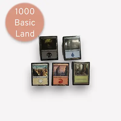 MAGIC The Gathering MTG Basic Land Lot Of 1000 (200 Of Each Color) Bulk • $34.99