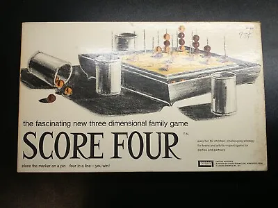 Score Four 3D Board Game ~ Lakeside Games ~ No. 8325 Vintage 1974 • $13.99