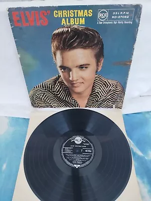 Elvis Presley - Elvis' Christmas Album (1957)rare Uk 1st Press Lp Rca Mono 1b 1b • $25.26