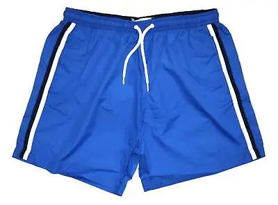 £12.09 • Buy 55 Soul Mens Blue White Navy Stripes Mesh Lined MSRT Football Shorts