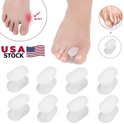 6× Silicone Gel Toe Separator Bunion Toes Spacer Orthotics Pain Relief Soft US • $7.99