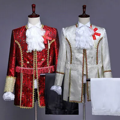 Men's Party Stage Costume Suit Tuxedo European Royal Court Cosplay Costume • $98.54