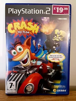 Crash Tag Team Racing Sony PlayStation 2 PS2 Game Tested VG/EX Inc Manual • £4.99