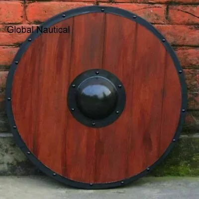Medieval Round Shield Viking Shield Unique Vintage Design Shield Wooden 24 Inch • $79.99